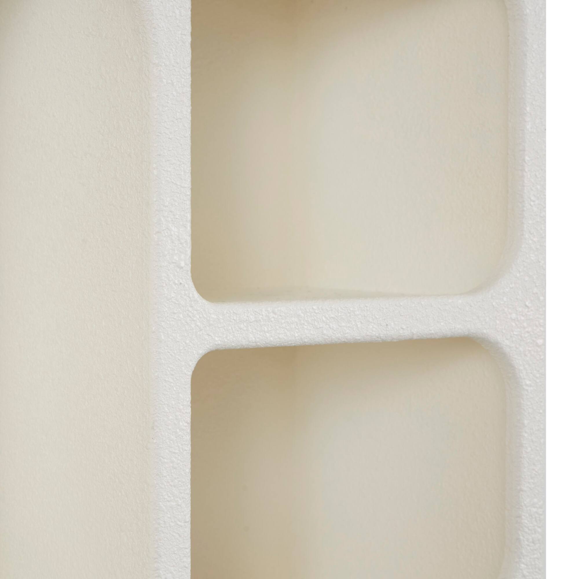 24" Cream Geometric Arched Wall Shelf